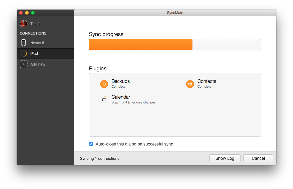 SyncMate will do everything else. SyncMate will do everything else.