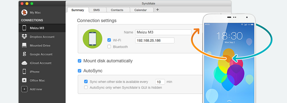 Synchronize Meizu with Mac Synchronize Meizu with Mac