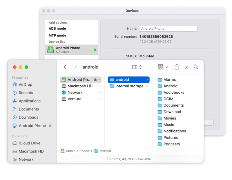Android-Dateiübertragungs-Apps für macOS