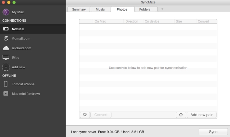 Sync Photos to Mac