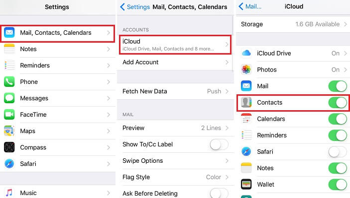 iCloud Contacts to Mac