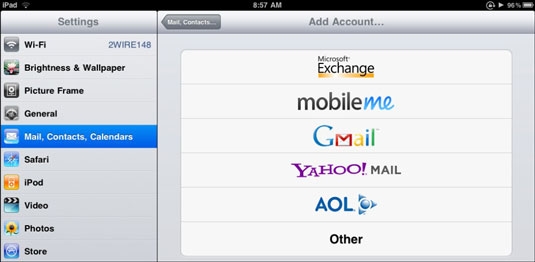 sync iCal to iPad with Email