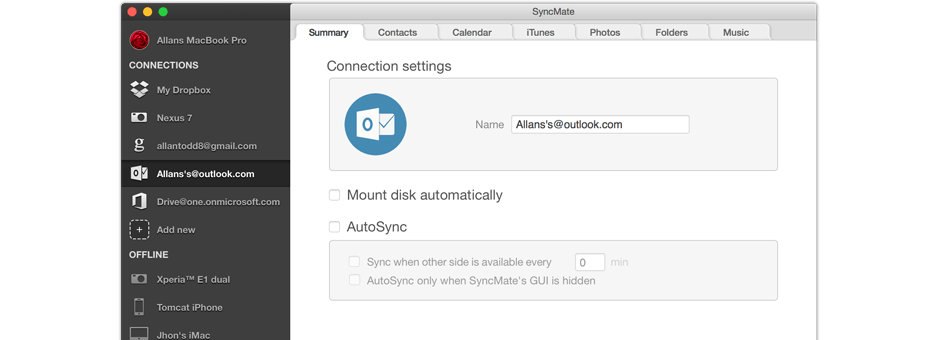 Sync Outlook with Mac